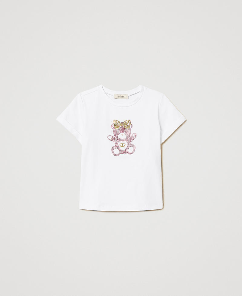 Regular fit T-shirt with studs Two-tone Ice/Pastel Violet Girl 251GJ2488_12280_01