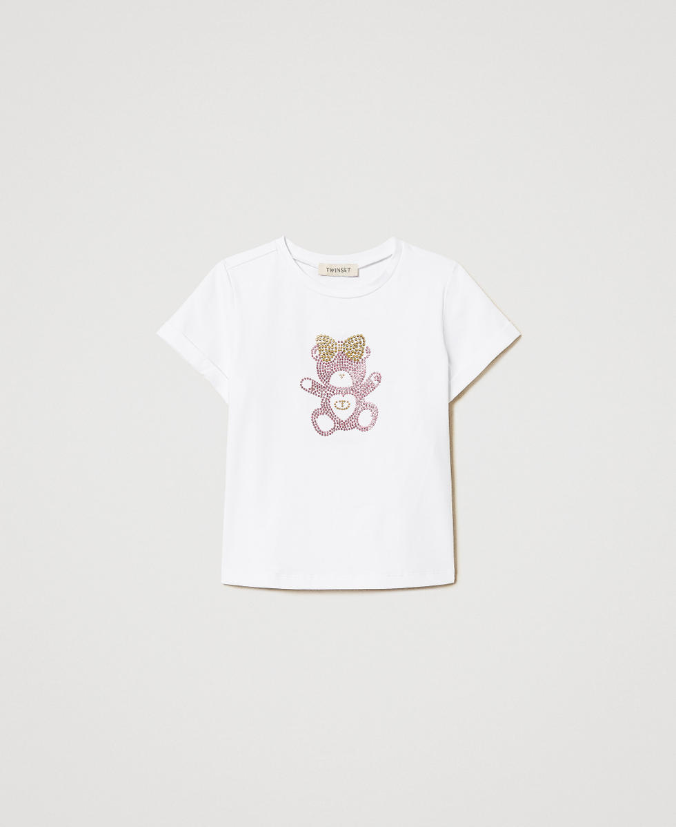 T-shirt regular con borchie Bambina, TWINSET Milano