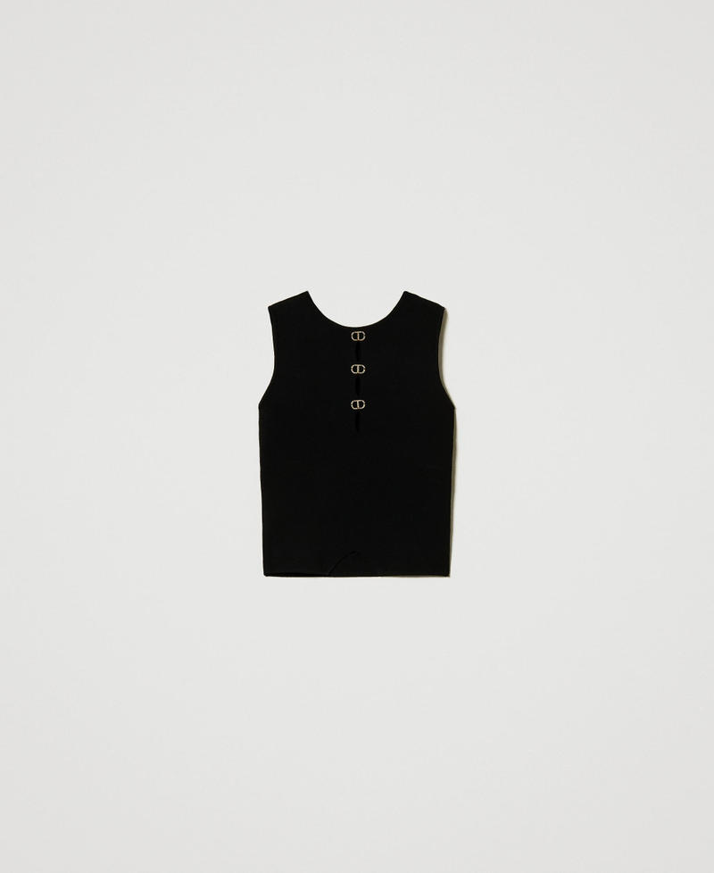 Dual-use knit top with Oval T