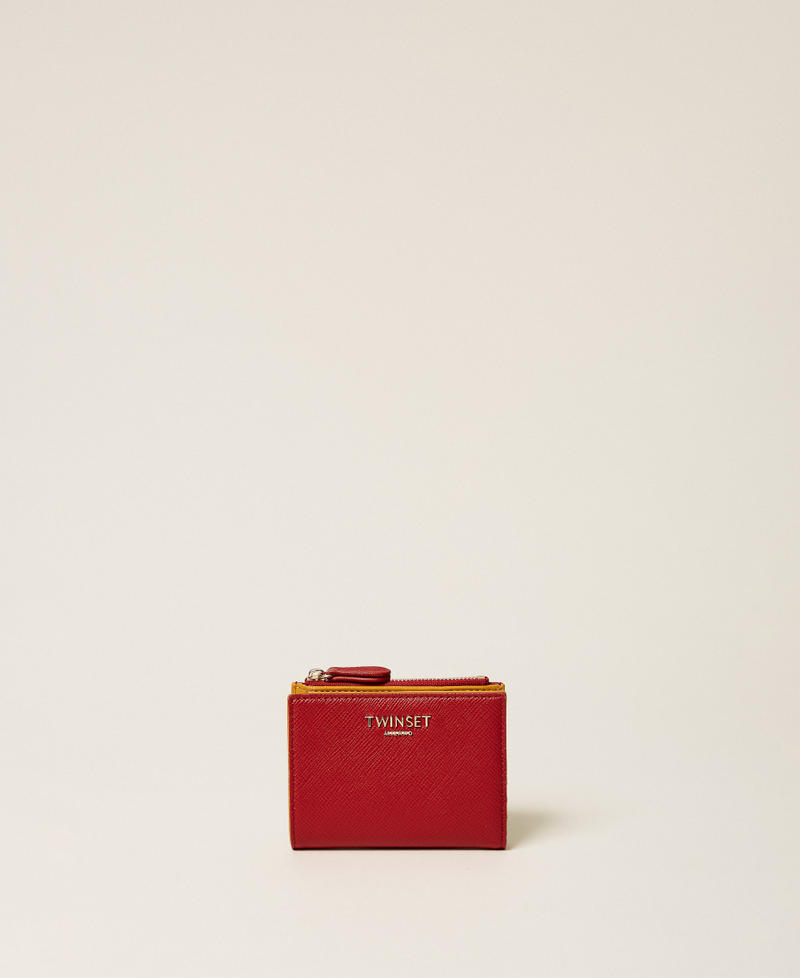 Small wallet with lettering logo Two-tone Pompeiano Red/Mustard Woman 262TH7052_13810_01