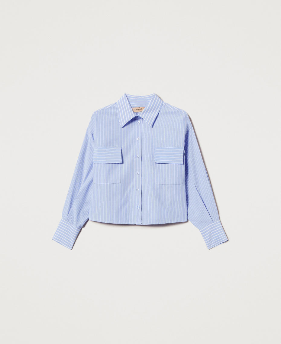 Camicia boxy a righe Mixed Micro Bastonetto Donna 251TF2040_12506_S0