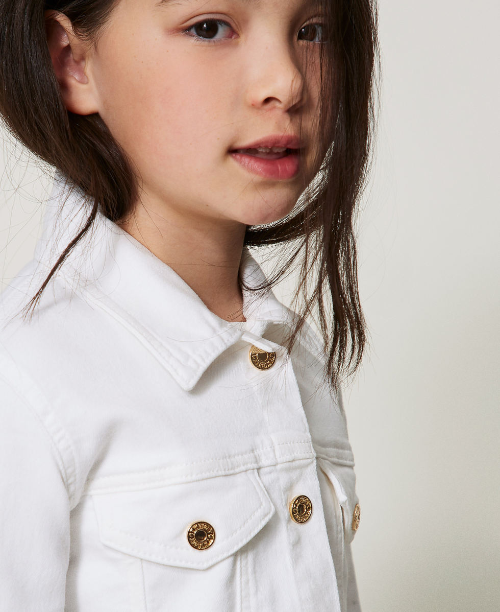 Jacke aus Bull-Denim mit Fransen