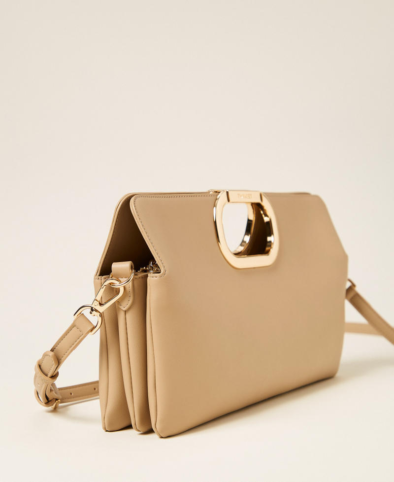 Clutch-Tasche Lila mit Logo-Henkel Delicate Beige Frau 262TB7130_12140_02
