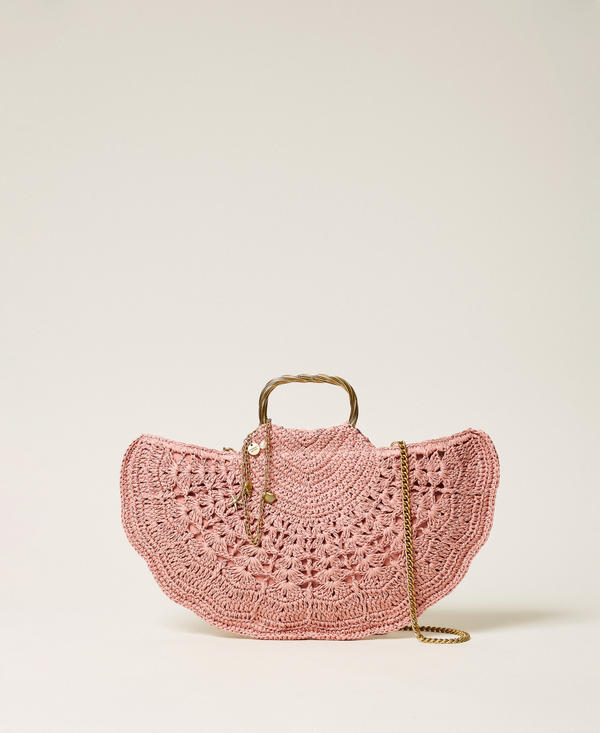 Crochet raffia shoulder bag