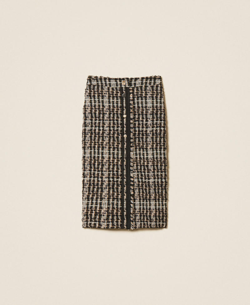 Myfo boucl&eacute; midi skirt with buttons Special Boucl&egrave; Woman 262AQ2022_14050_S0