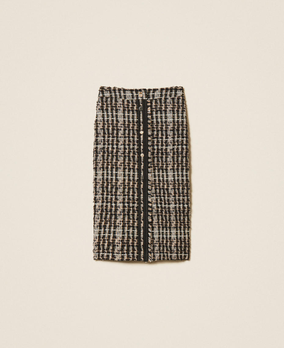 Myfo boucl&eacute; midi skirt with buttons Special Boucl&egrave; Woman 262AQ2022_14050_S0