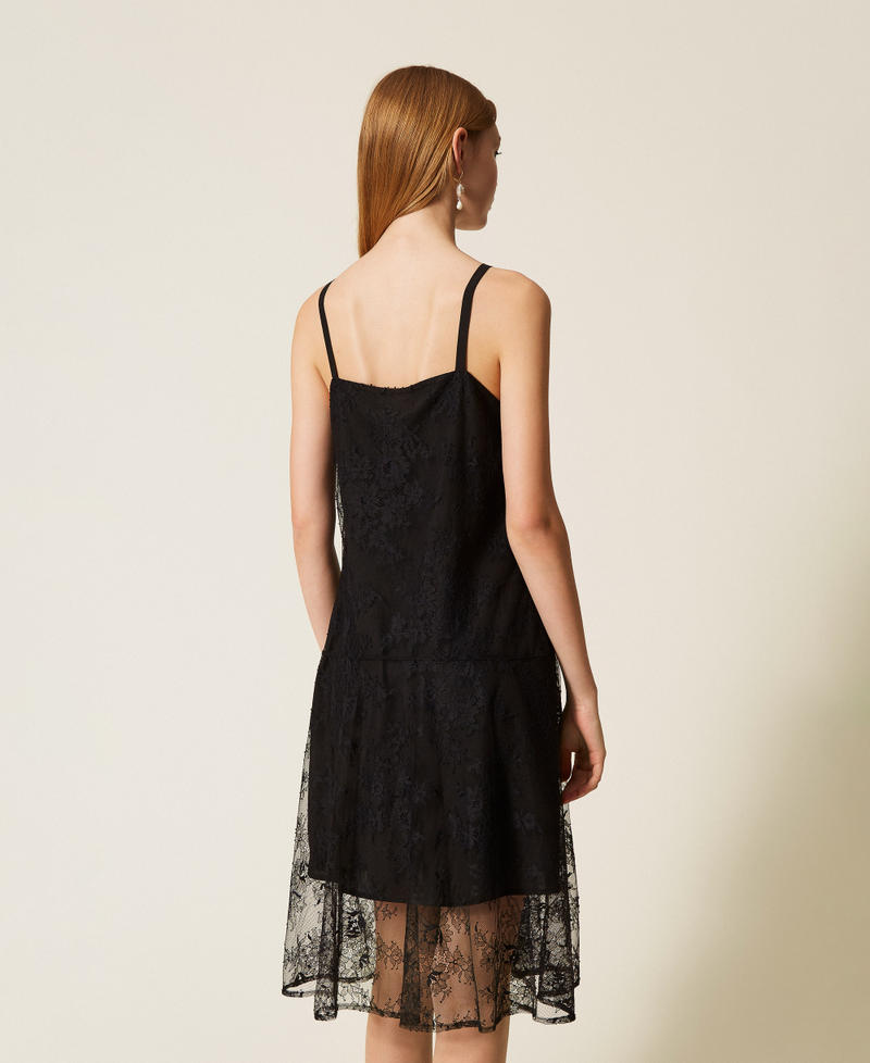 Lace midi dress Black Woman 252TF2110_00006_03