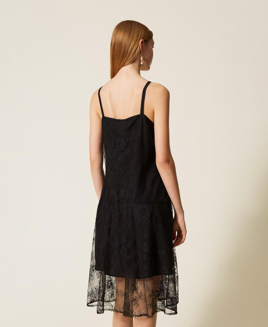 Lace midi dress Black Woman 252TF2110_00006_03