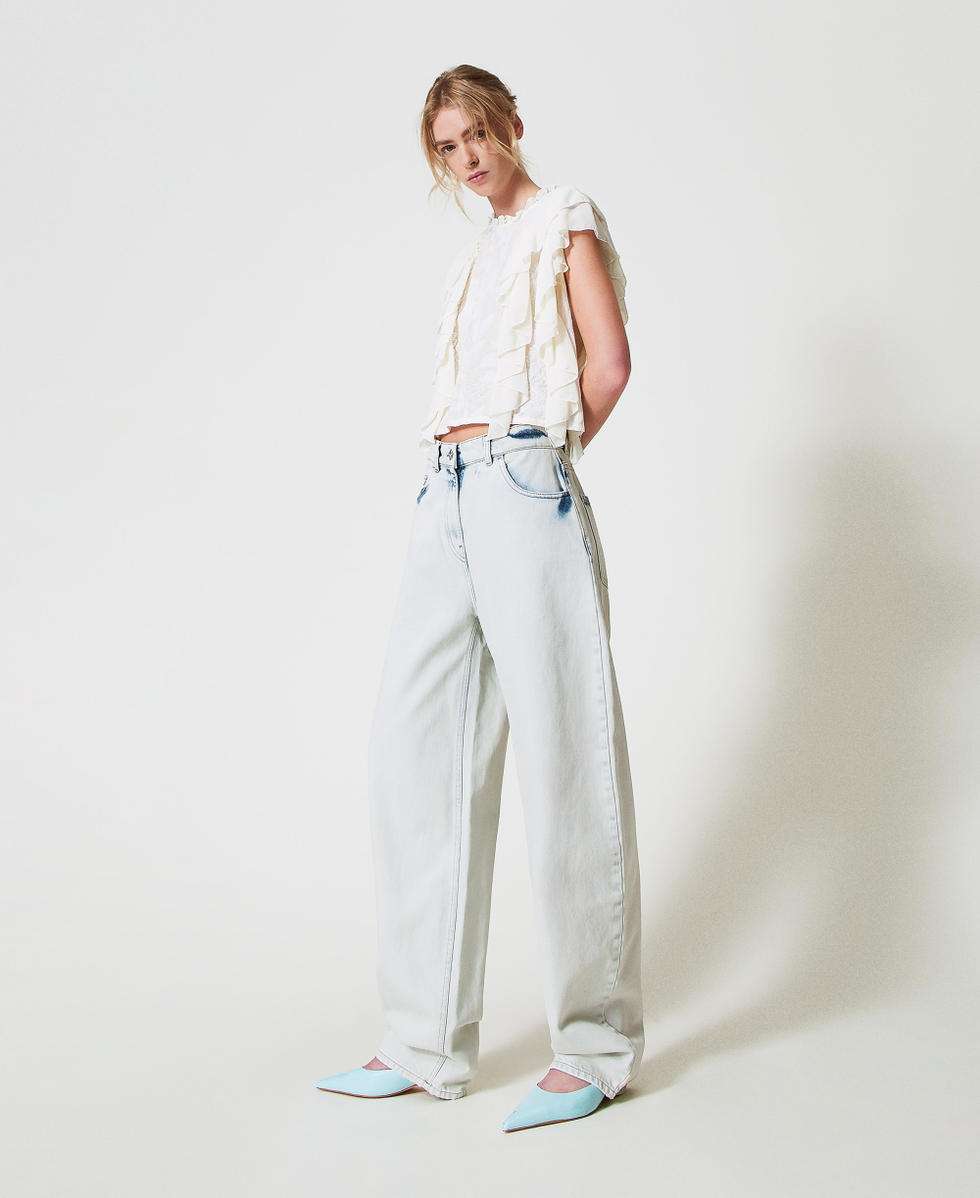 Jean barrel super bleach Jean D&eacute;lav&eacute; Femme 251AP2451_03533_01