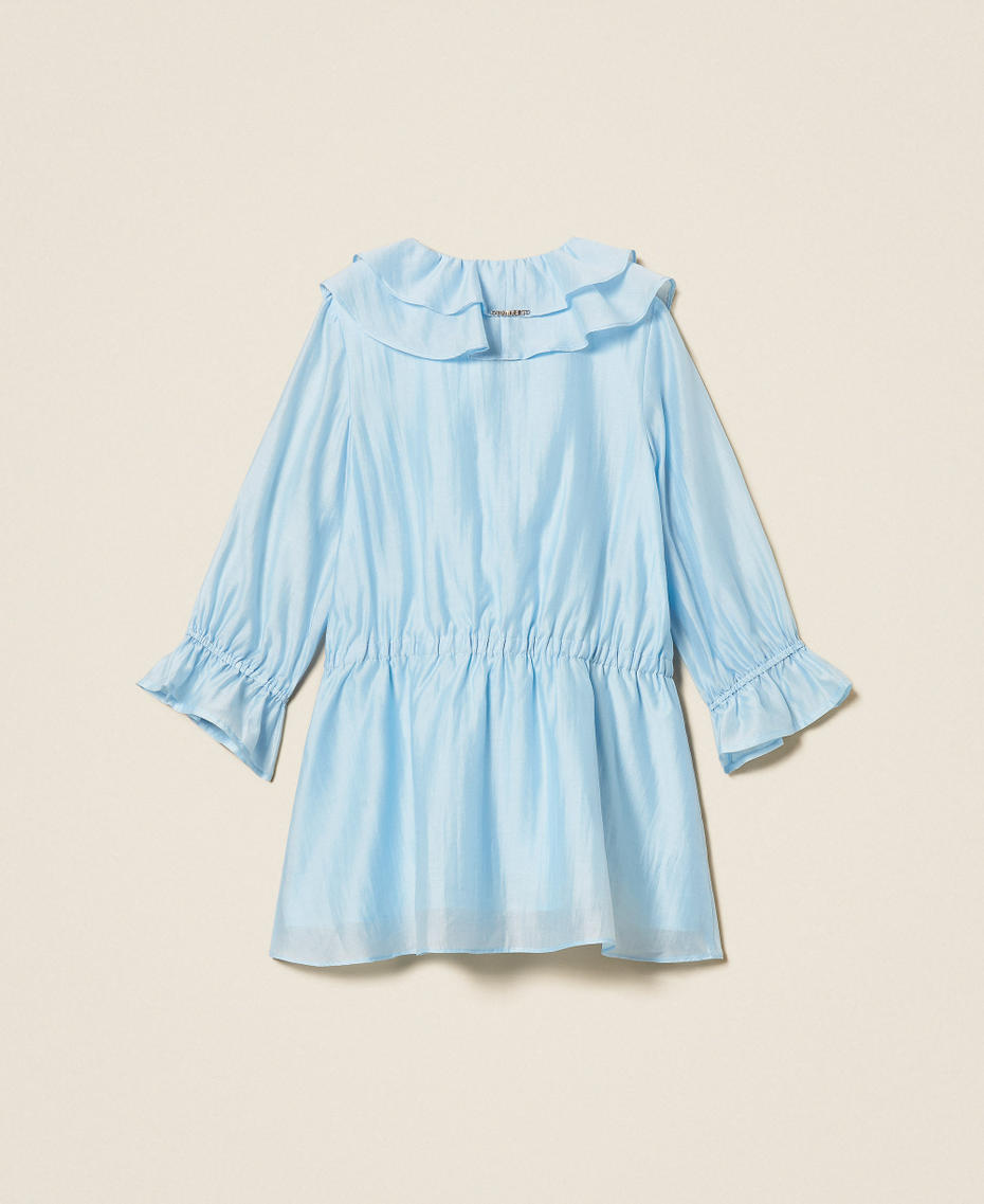 Short voile dress with ruffles and smocking Skyline Girl 261GJ2110_04614_S1