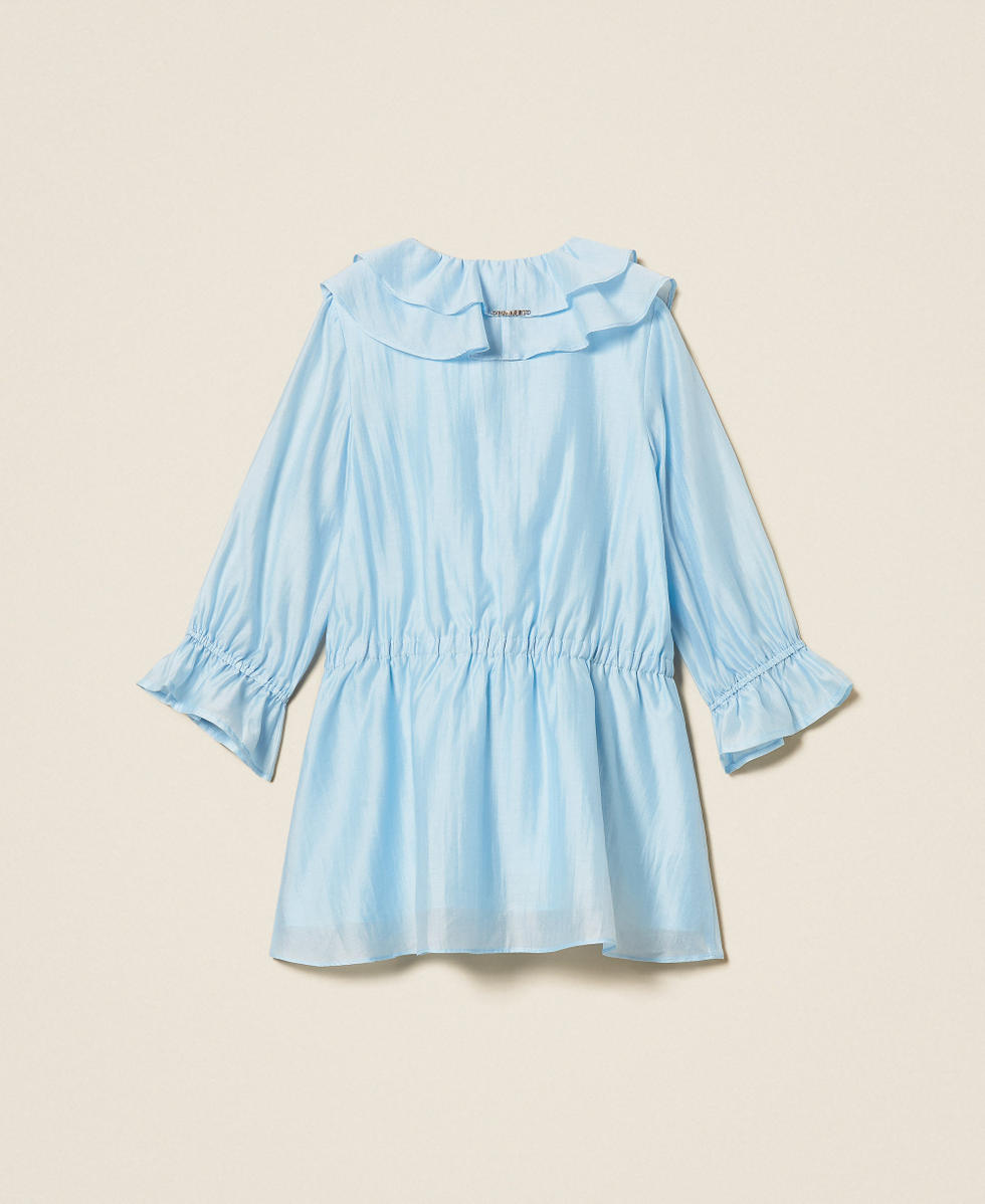 Robe courte en voile avec volants et smocks Skyline Fille 261GJ2110_04614_S1