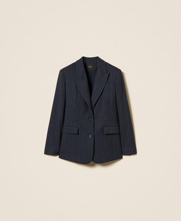 Chaqueta blazer de raya diplom&aacute;tica