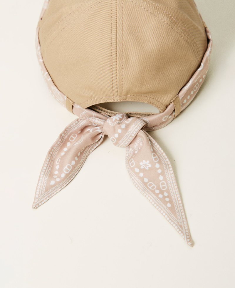 Baseball cap with bandana scarf Rope Beige Woman 251TO5460_12145_02