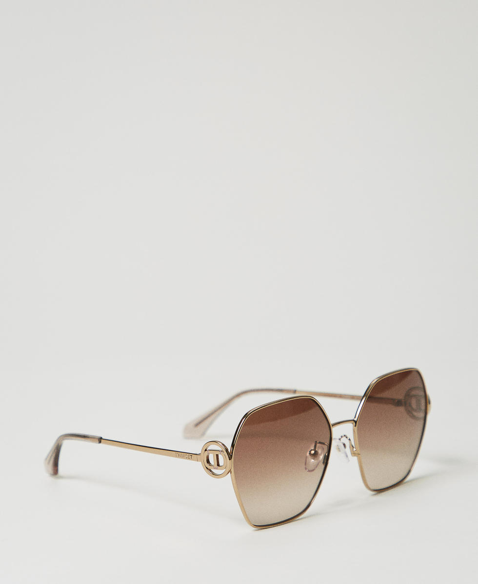 Steel hexagonal sunglasses