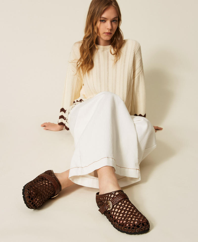 Sandalias de pala trenzada Coffee Liqueur Mujer 261TGT036_12110_T0