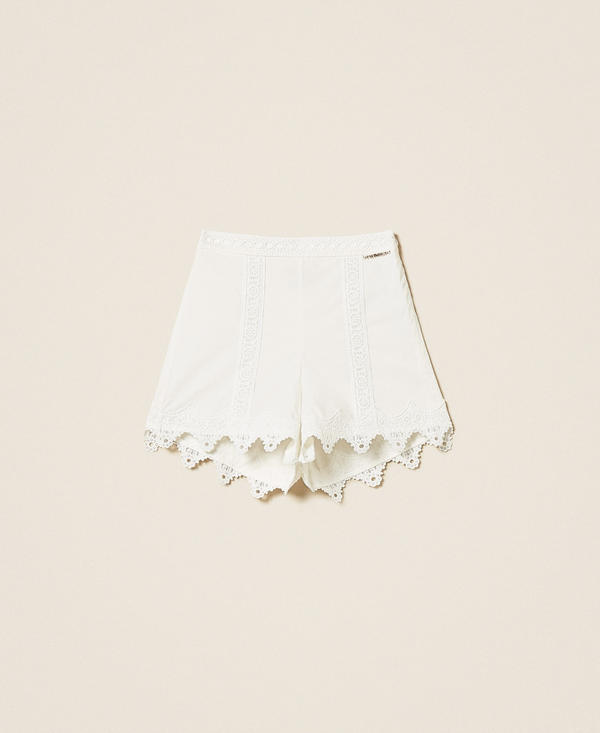 Baby-Shorts aus Popeline mit Spitze