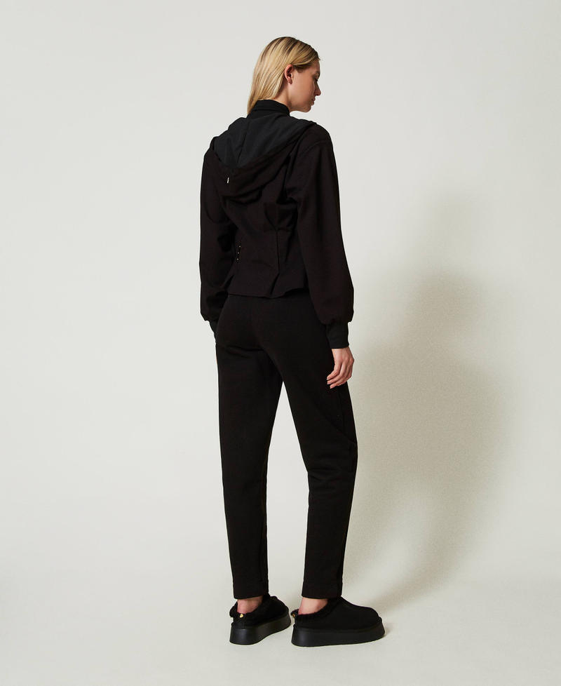 Plush fabric cigarette trousers