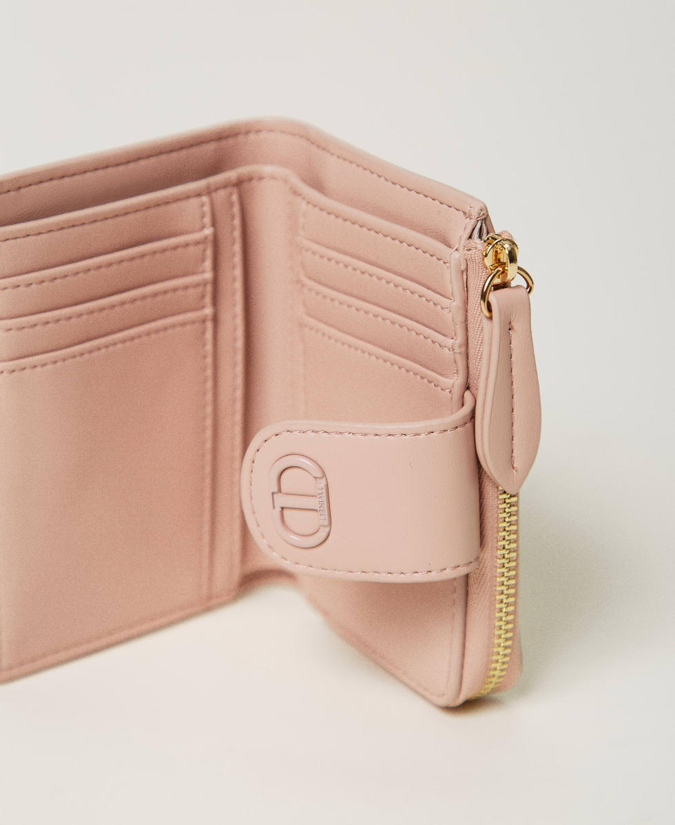 Wallet with zip and Oval T