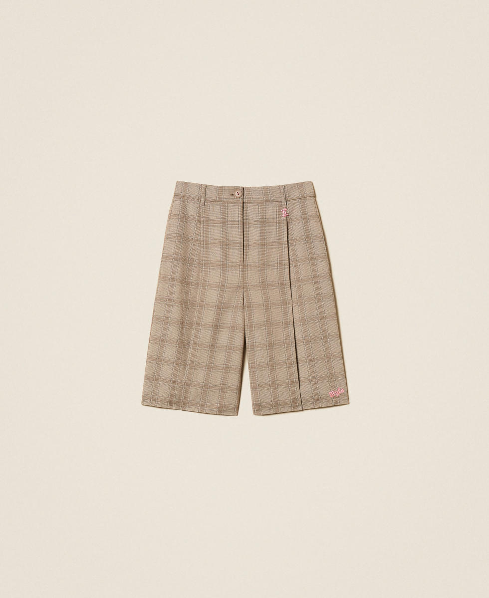 MYFO check shorts with embroidery