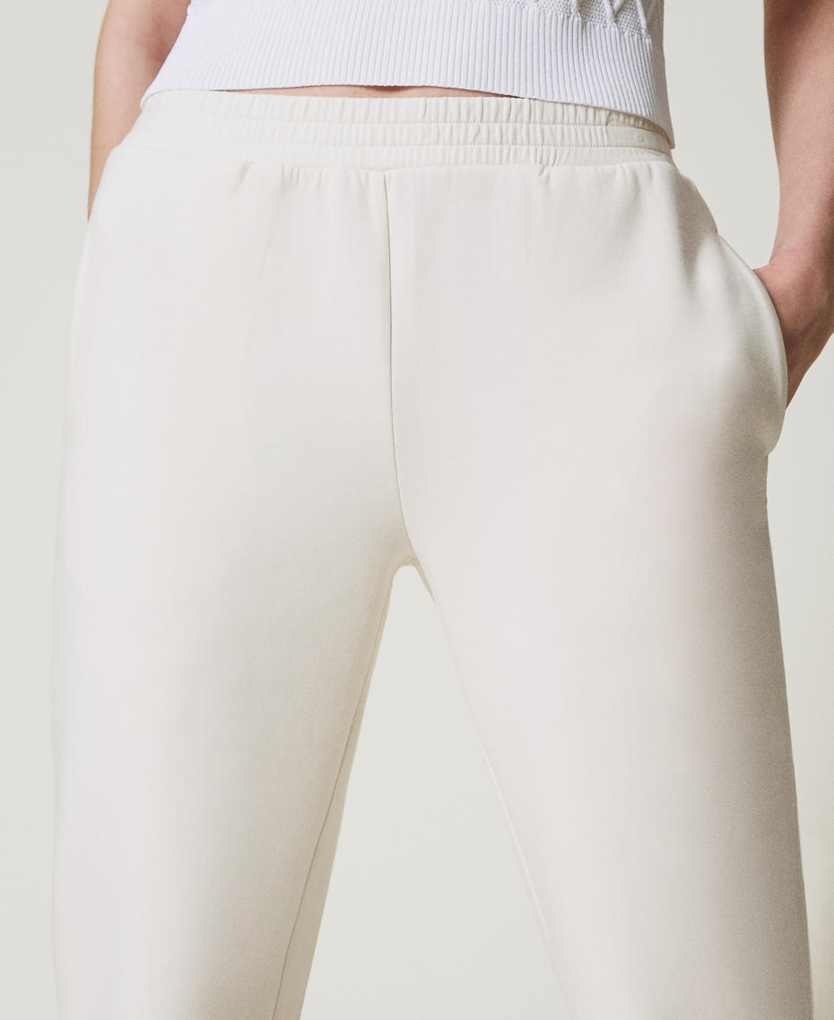 Scuba fabric cigarette trousers White Cloud Woman 251LL2VFF_12105_04