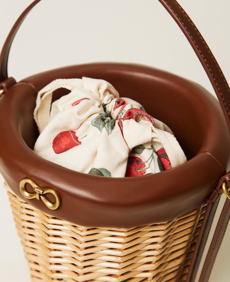 Borsa secchiello in vimini con pochette Paglia Donna 261TD8253_00193_05