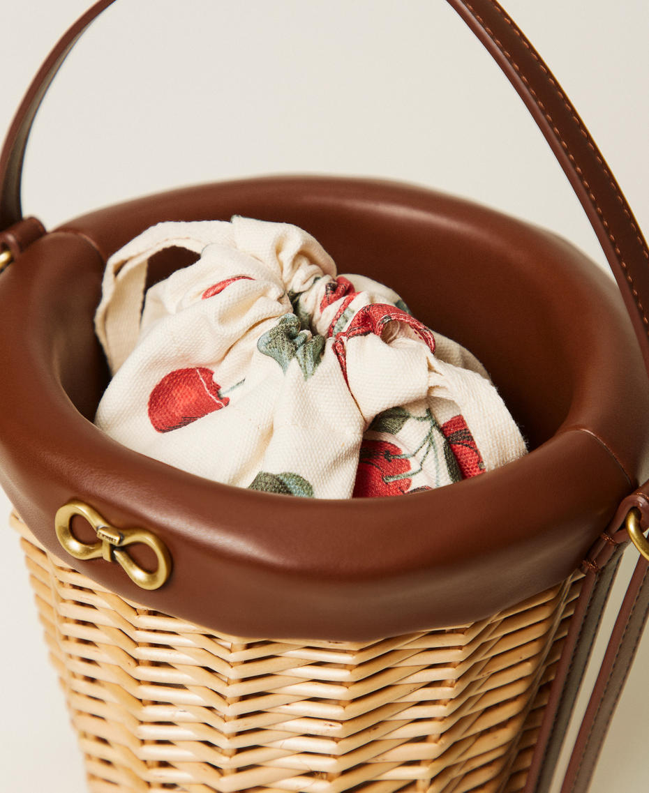 Borsa secchiello in vimini con pochette Paglia Donna 261TD8253_00193_05