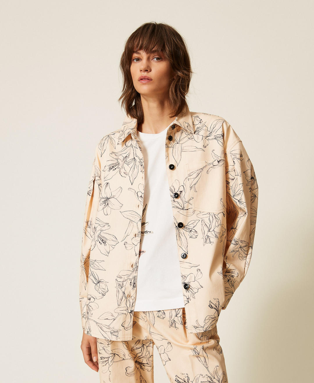 Chemise en bull avec imprimé floral