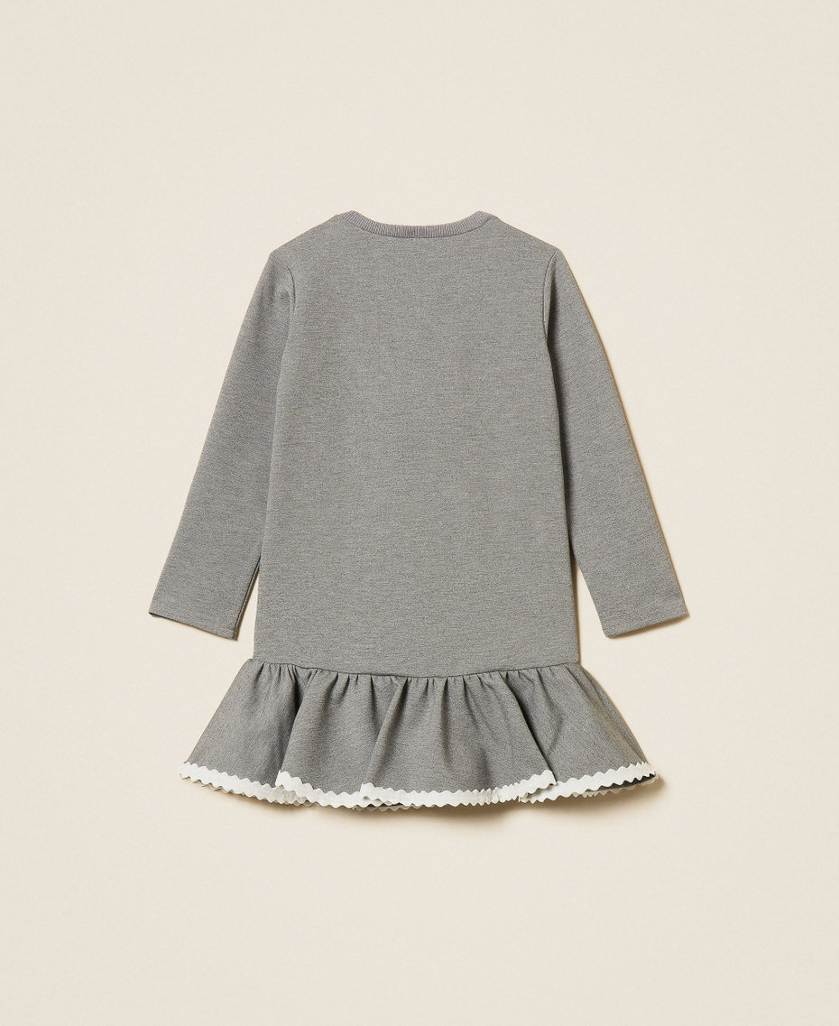 Robe courte fille avec d&eacute;tails en velours