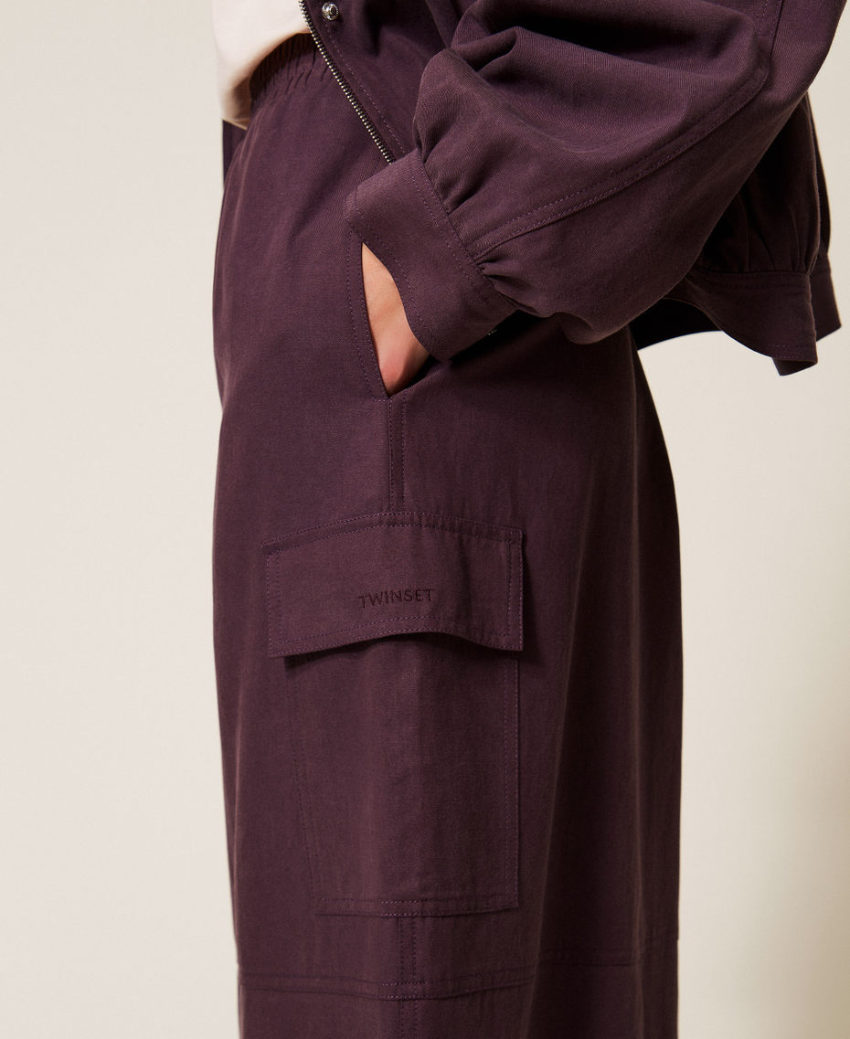 Falda larga de lyocell y algod&oacute;n Violeta &laquo;Plum Perfect&raquo; Mujer 261TE2072_13209_04