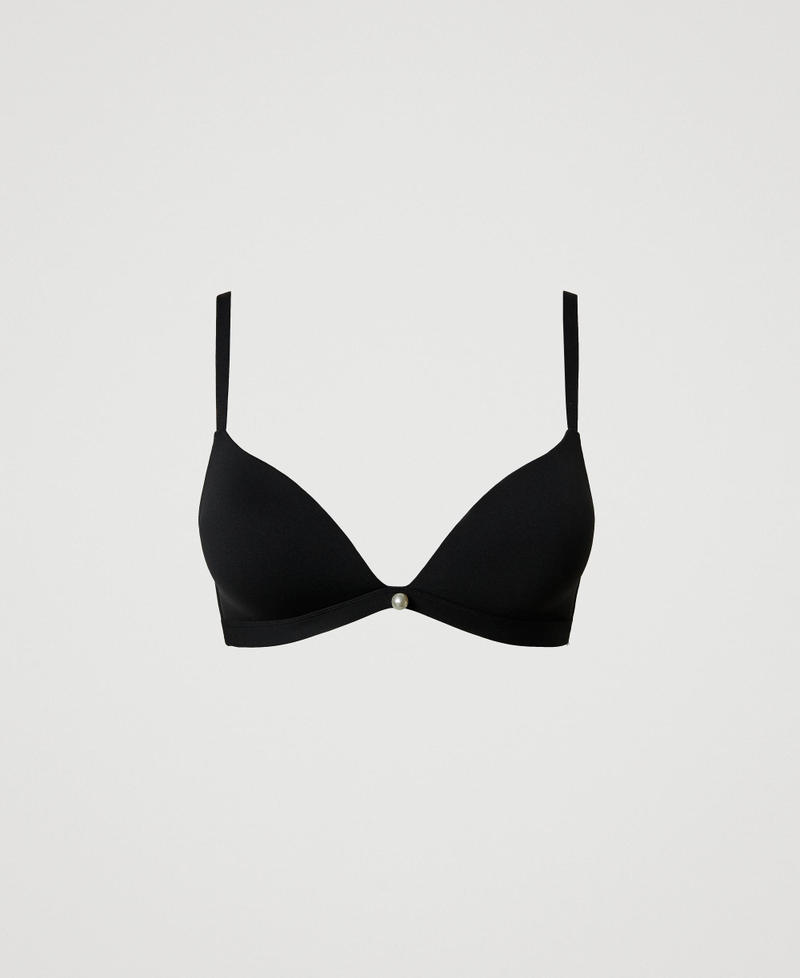 Charmeuse triangle bra Black Woman 242LL6G22_00006_S0