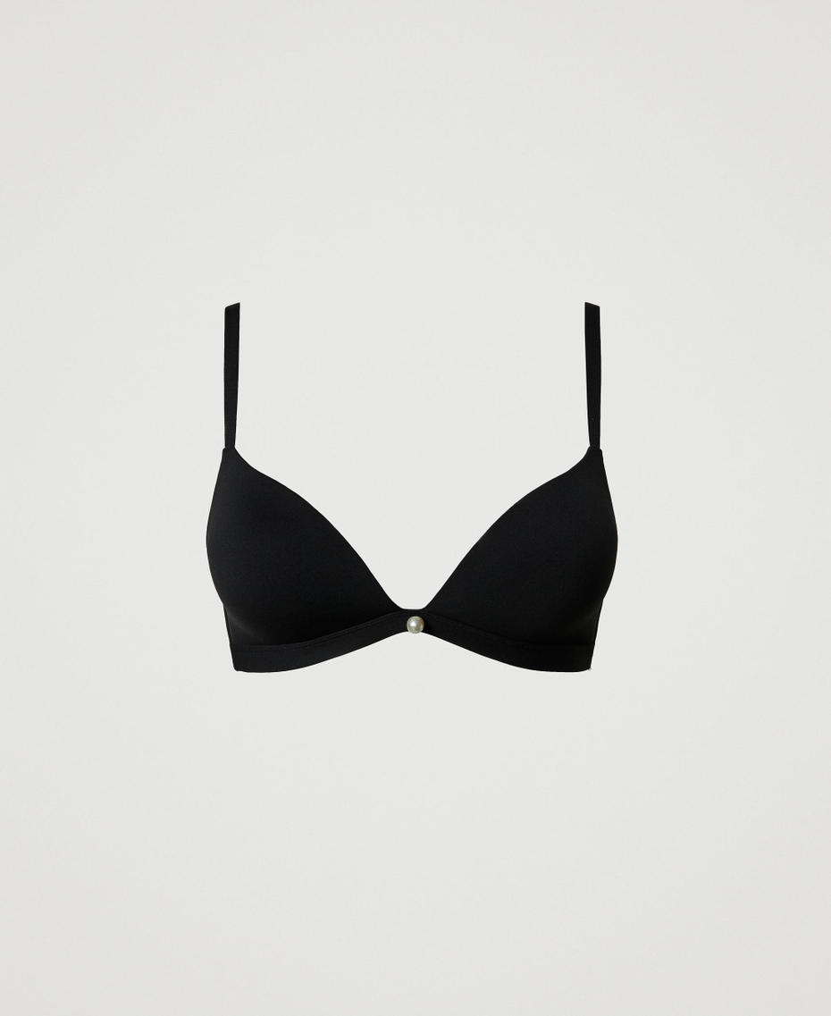 Charmeuse triangle bra Black Woman 242LL6G22_00006_S0