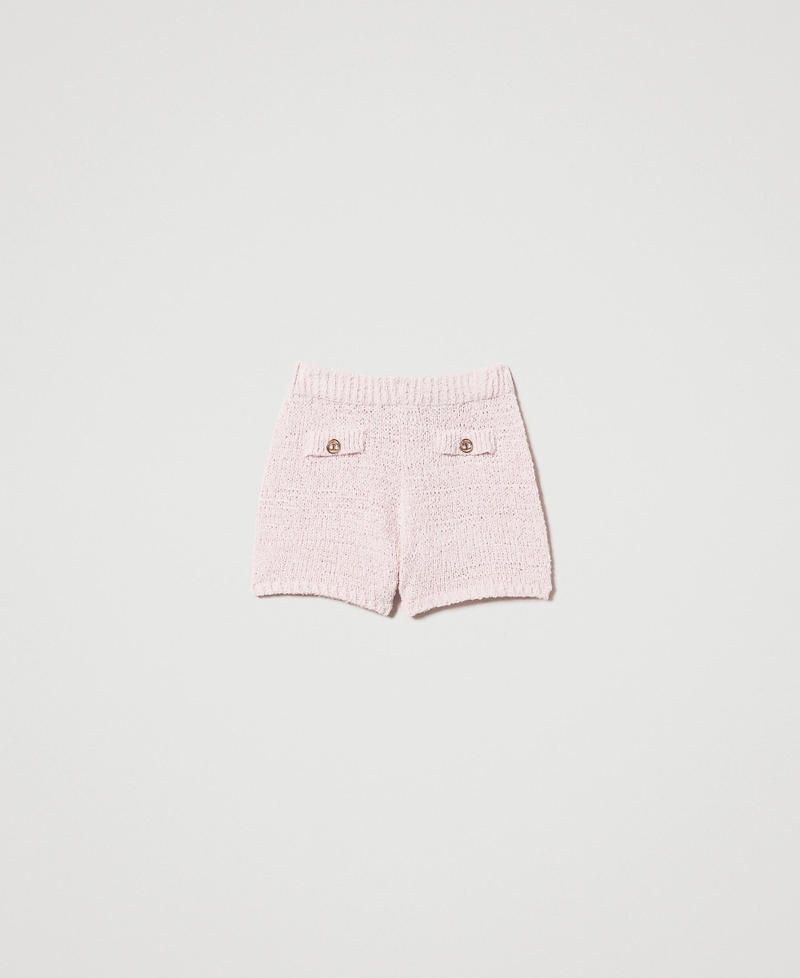 Knit shorts with Oval T buttons Cupcake Pink Woman 251TP3441_00178_0S