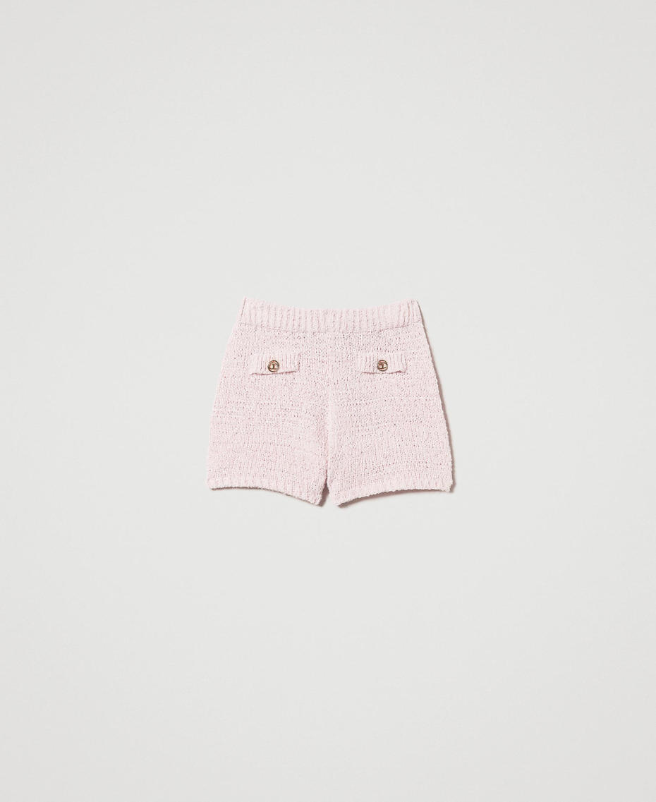 Knit shorts with Oval T buttons Cupcake Pink Woman 251TP3441_00178_S0