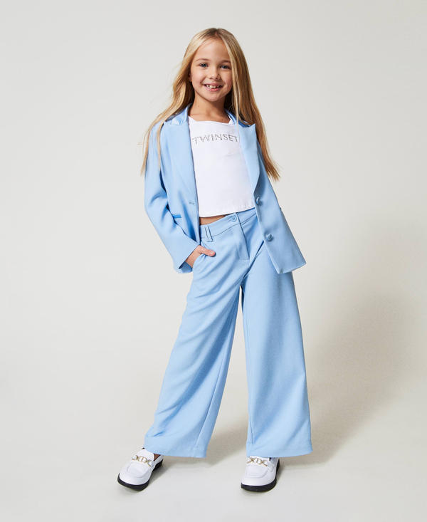 Crêpe palazzo trousers