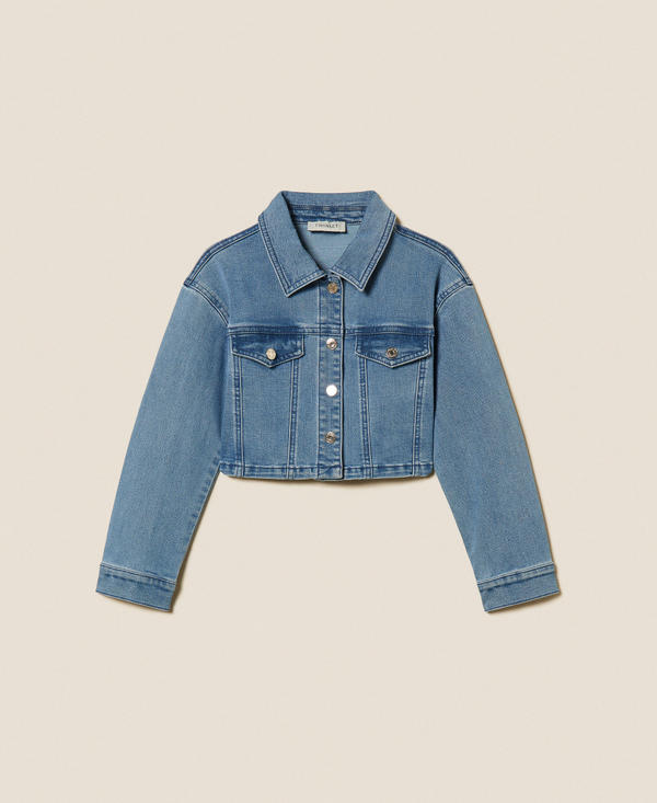Cropped denim jacket