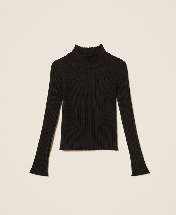 Ribbed turtleneck jumper