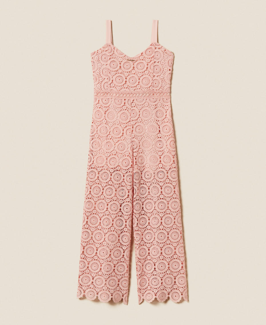Macram&eacute; lace jumpsuit Pink Dancer Girl 261GJ2Q22_10021_S0