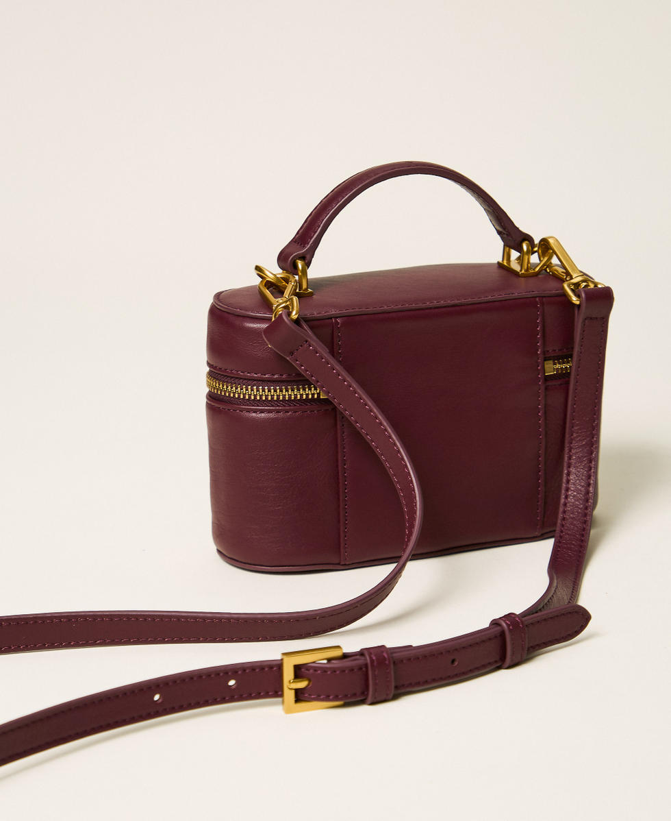 Borsa a tracolla in pelle Bordeaux Donna 262TD8170_00020_03