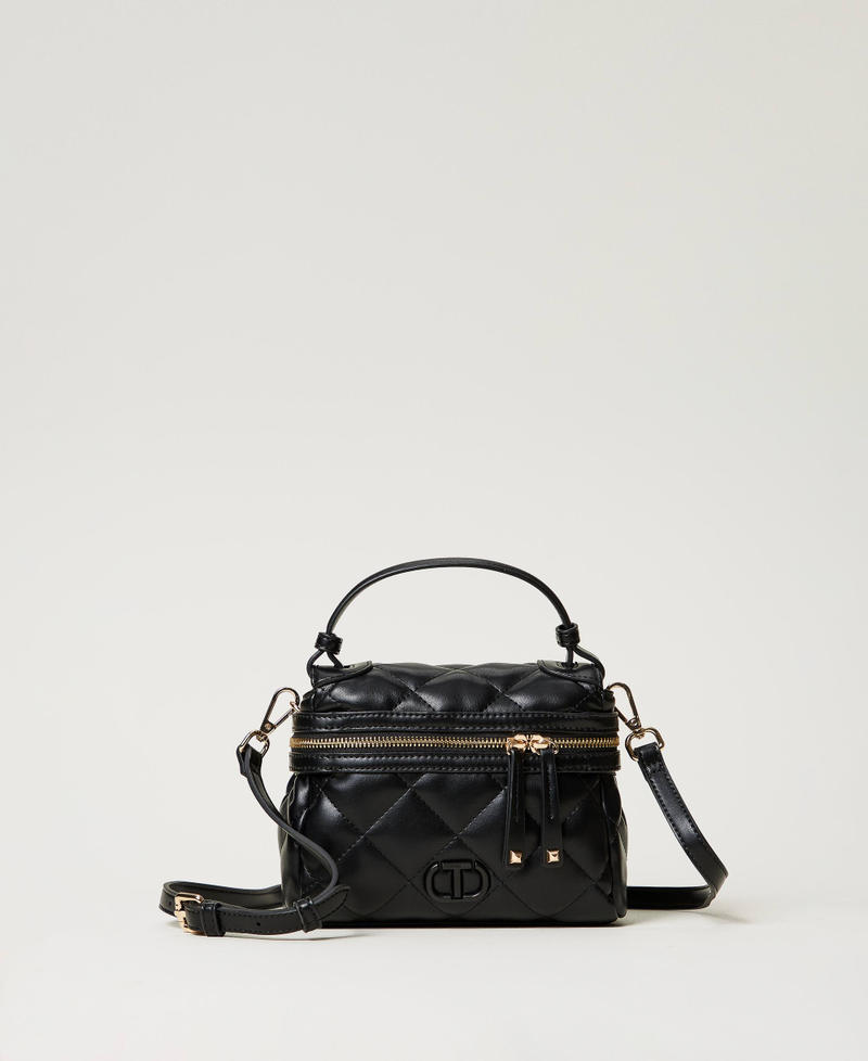 Borsa top handle ‘Cécile’ piccola trapuntata Nero Donna 242TD8151_00006_01