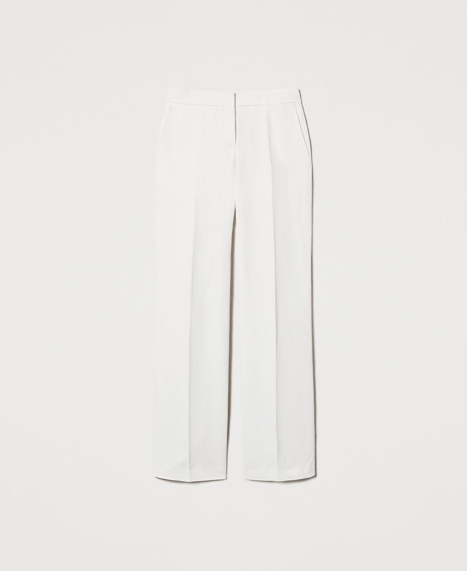 Straight trousers with pockets Sugar White Woman 251TT2303_00632_S0