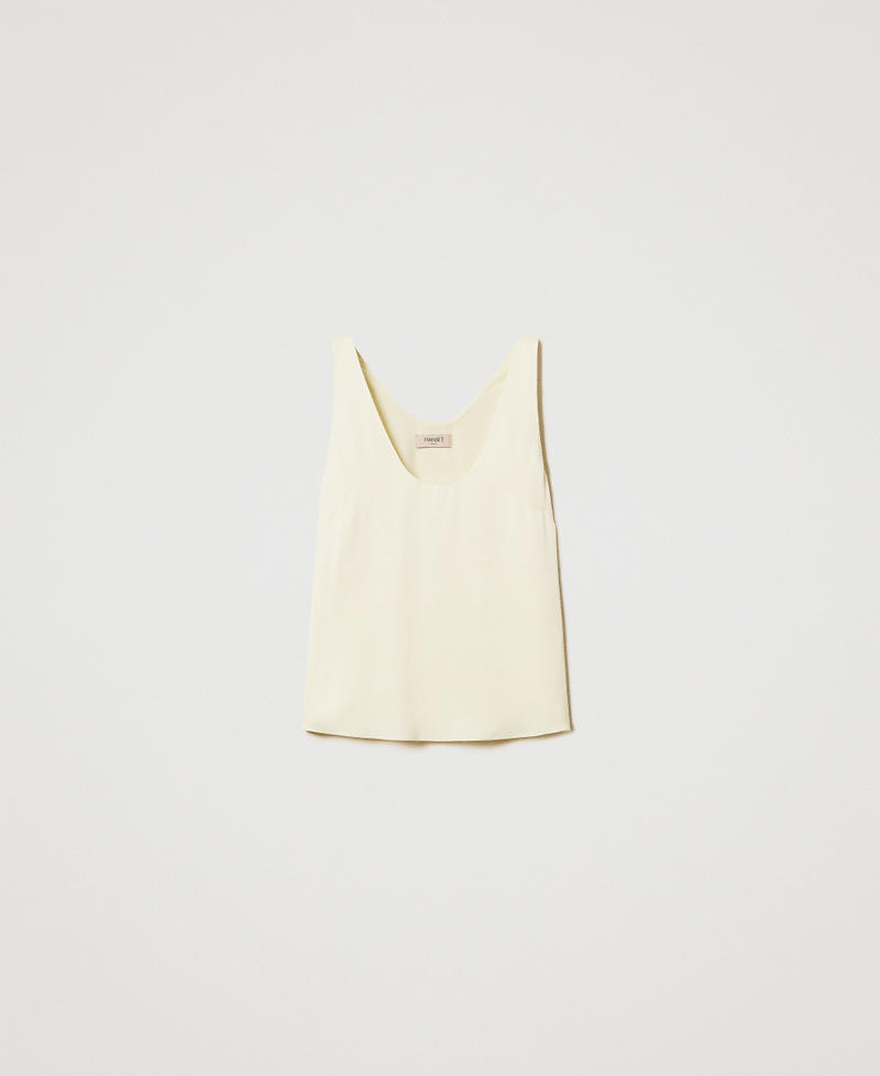 Shiny satin top Vanilla Woman 251TP2651_12143_0S
