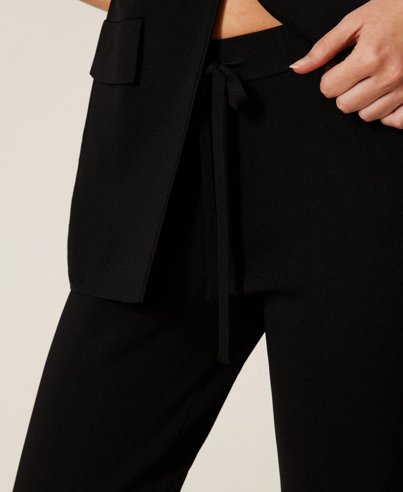 Knit trousers Black Woman 261LL3LDD_00006_04