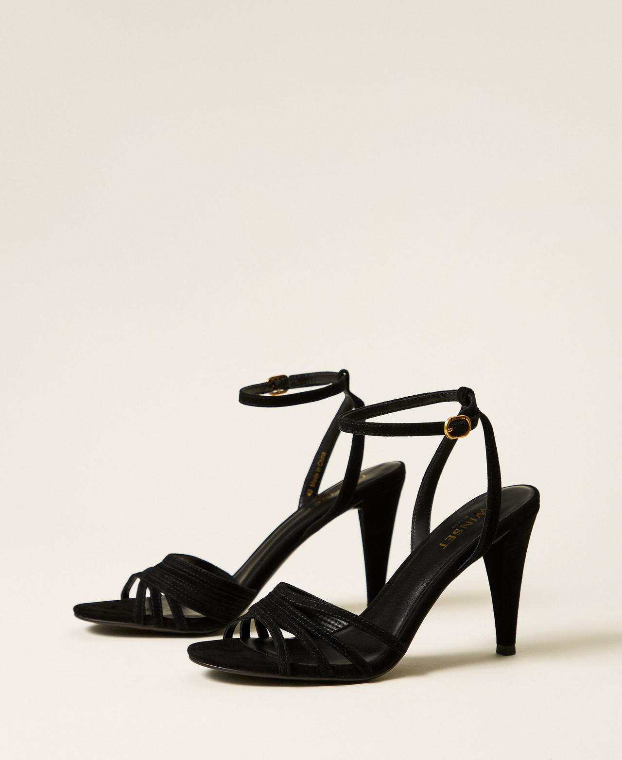 Suede sandals Black Woman 252TGT200_00006_02