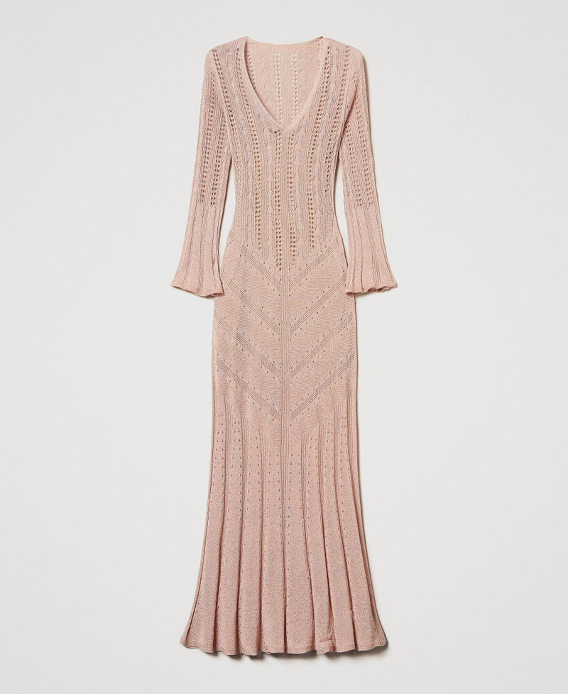 2-in-1-Maxistrickkleid "Sahara Rose"-Lurex Frau 251TT3180_12473_S0