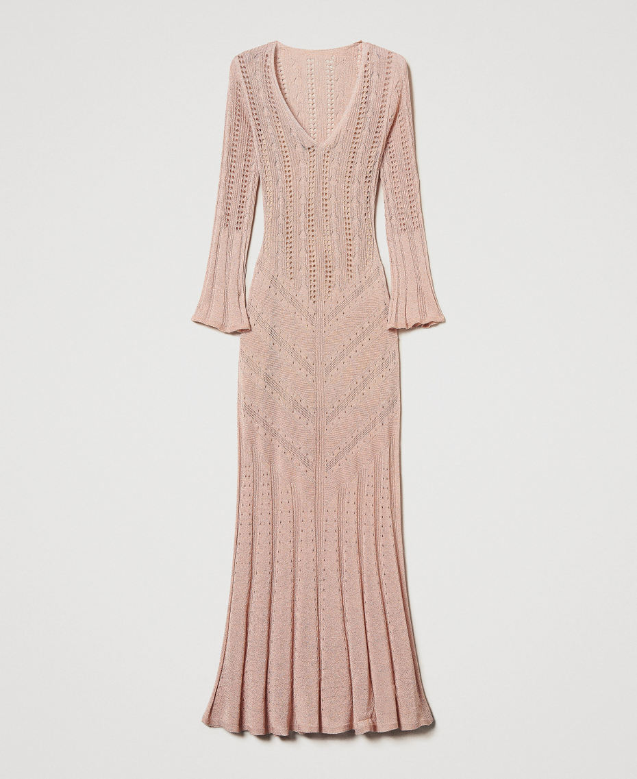 2-in-1-Maxistrickkleid "Sahara Rose"-Lurex Frau 251TT3180_12473_S0