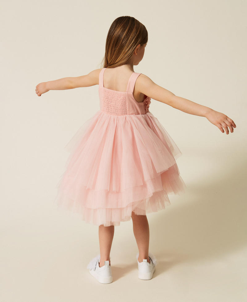 Abito corto baby in tulle a balze Pink Dancer Bambina 261GB2104_10021_03
