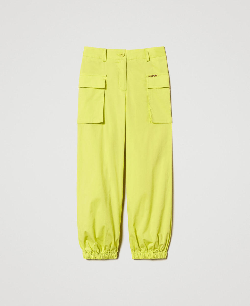 Poplin cargo trousers