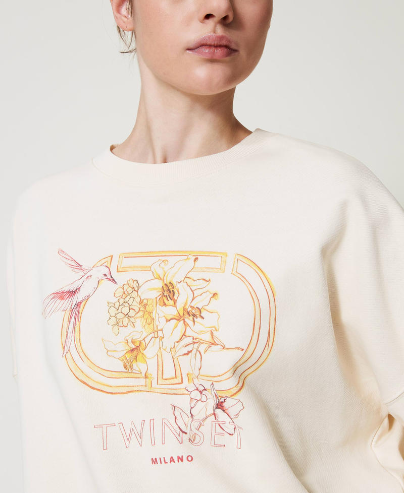 Sweatshirt with hummingbird print Mother Of Pearl Woman 251TP2484_00059_04