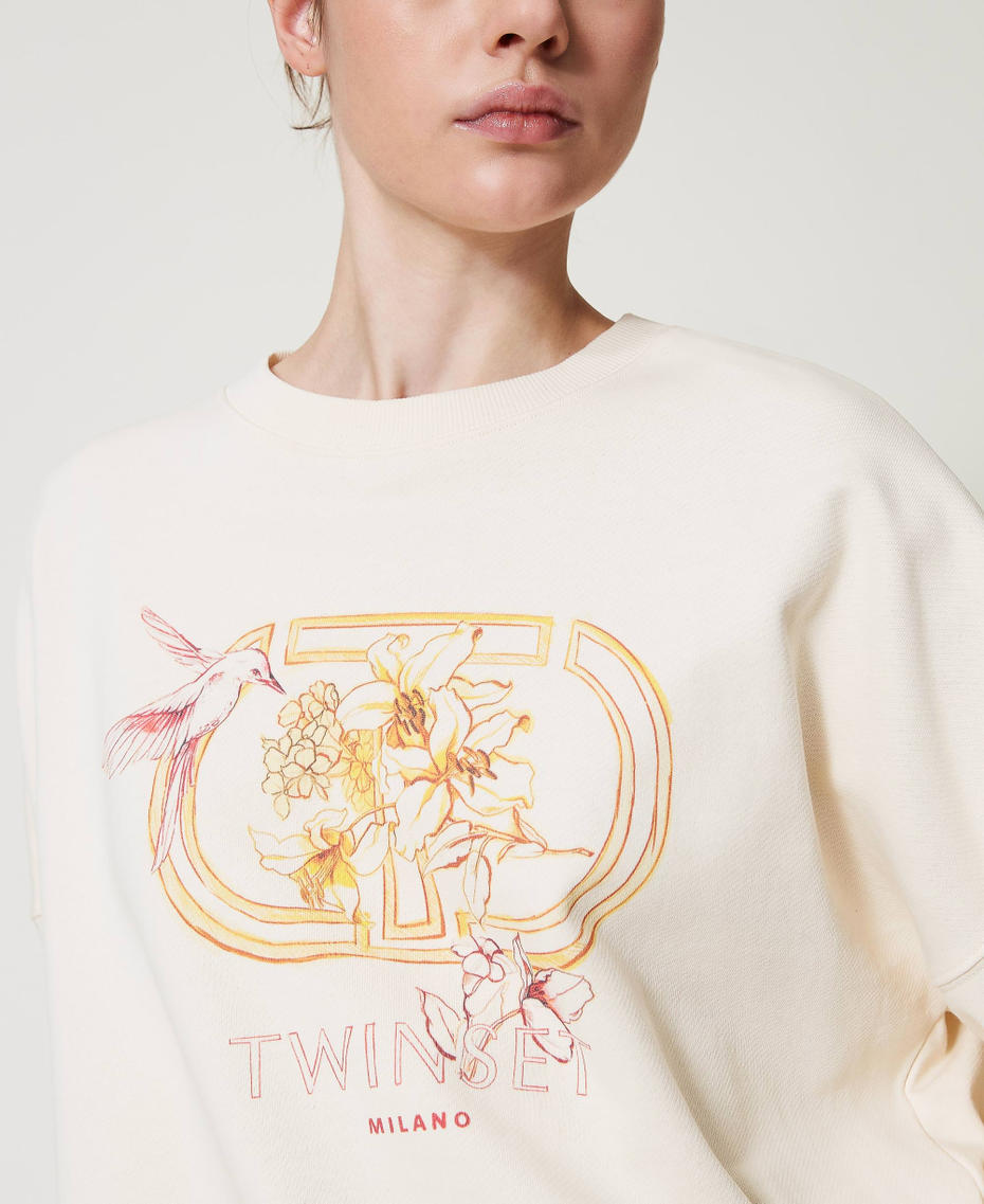 Sweatshirt with hummingbird print Mother Of Pearl Woman 251TP2484_00059_04