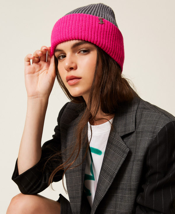MYFO two-tone knit beanie